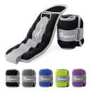 Ankle Weights for Men Women Kids, Leg Arm Wrist Weights with Adjustable Strap for Running, Gymnastics, Aerobics, Gym, Fitness, 1 lb x 2 (2LB Pair)