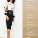 Tapata Women's Office Work Pencil Skirt Stretch High Waist Below Knee Bodycon for Business Casual (Black, S)