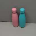 Insulated Water Bottle, 2 Pack-12oz Stainless Steel Water Bottles with straw lid, Metal Sports Water Bottles for Boys,Girls, Double Wall Vacuum BPA-Free Flask for School,Sports (Pink-Green)