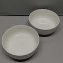 Mfacoy 2 Pack Salad Bowl, 8 inch 60 oz Large Serving Bowl Set, Deep Bowl for Kitchen, White Ceramic Bowl Set for Soup, Cereal, Ramen, Pasta, Salad, Dishwasher & Microwave Safe, Easy Clean