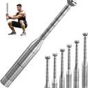 Adjustable Macebell Clubbell for Strength Training, 6/8-in-1 Premium Steel Indian Club for Full Body, Muscles, Shoulder, Grips & Forearms Workouts to Stretching (Silver-17.5lbs)