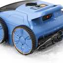 Cordless Robotic Pool Cleaner, 180 Mins Runtime Self-Parking Pool Vacuum for Above Ground Pools, Wall Climbing Automatic Pool Robot - NOT Suitable for Pools with Sharp Steps/Raised Drains