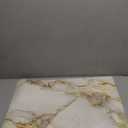 Color&Geometry Ultra Thin Bathroom Rugs Non Slip,Absorbent Quick Dry Bath Mats for Bathroom,Thin Bath Rugs Washable with Rubber Backing Fit Under Door Outside Shower,Gold-Veined White Marble,16"x24"