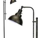 VONLUCE Floor Lamp for Living Room, 65" Tall Industrial Floor Lamp, Adjustable Height & Head Vintage Metal Standing Reading Pole Lamp for Bedroom, Office, Farmhouse