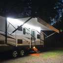 RV Awning Lights, 12V 16.4FT White Camping Awning Lights, Motorhome Travel Trailer Food Trucks Van Waterproof Canopy Led Strip Lighting, RV Exterior Underglow Light