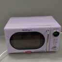 Nostalgia Countertop Microwave Oven with Easy Clean Interior- Retro Microwave with LED Display & Child Lock- Compact 0.7 Cu Ft Oven With 12 Pre-Programmed Settings for any kitchen- 700-Watts- Lavender