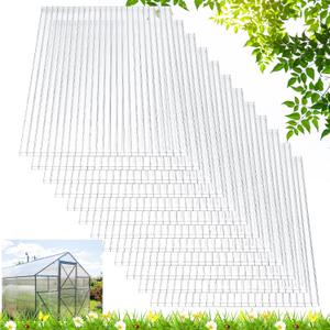 Tatuo 6 Pack 4' X 2' X 0.16'' Polycarbonate Greenhouse Panels Polycarbonate Sheets Twin-Wall Roof Panels Waterproof UV Protected Clear Corrugated Plastic Roofing for Greenhouse Replacement