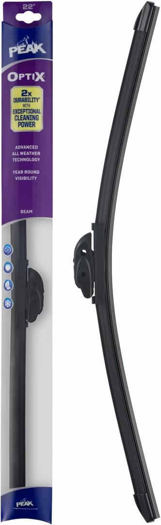 PEAK Optix Beam Wiper Blade, All-Weather Windshield Wiper Blade, Auto Replacement Part, 22", Pack of 1