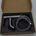 Faucet Single-Handle Bathroom Faucet with Metal Drain Assembly, Brushed Nickel Bathroom Faucet (Long Spout)