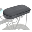 Bicycle Manned Cushion, Black PU Bike Rear Saddle Mountain Bike Back Shelf Seat Cushion, Wide Soft Pad Bicycle Accessory for School Sports Trail Riding
