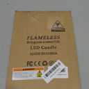 Flameless Taper Candles with Star Lights, Remote Control, and Timer Control, Made of Real Wax, LED Battery-Powered Candles Suitable for Home, Party, and Wedding Decorations 6-Pack Ivory