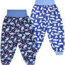 MooMoo Baby Leakproof Diaper Pants for Potty Training 2 Packs Bedtime Potty Training Pants for Boys and Girls, Size M