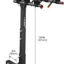 3 Bike Rack Bicycle Carrier Racks Hitch Mount Double Foldable Rack for Cars Truck SUV Fits 2" Receiver, Tie Down Strap, Anti-Rattle Hitch Tightener & Bicycle Cross-bar Adapter for Kids Bike