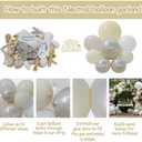White Balloon Arch Kit Double Stuffed Ivory Beige Balloon Garland Blush Cream White Pearl Balloons for Baptism Baby Shower Birthday Bridal Shower Wedding Bachelorette Anniversary Party Decor