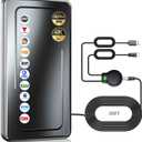 1900+ Miles Range Digital Antenna for Smart TV Indoor, 2025 Upgraded TV Antenna Indoor, Support 8K 4K 1080p - 30ft Coax Cable - PP18P