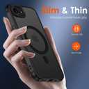 ivoler Magnetic Case for iPhone 16e 6.1" 2025 [Compatible with Magsafe] [Military Grade Protection] Magnetic Charger Case,Frosted Translucent Back Phone Cover- Matte Black