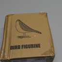 Quoowiit Sculptures Home Decor, Bird Figurine Shelf Decor, Modern Decorations for Living Room, Bedroom, Office, House, Resin Animal Statues and Figurine with Chic Polka Dots Art Design (Black)