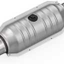 ASOPARTS 3" Universal Converter, 3" Inlet/Outle Cat Converter with Heat Shield and O2 Port