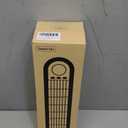 Misby Desk Fans Small Quiet, 13 Inch Office Fan for Saving Space, 4000mAh Battery Operated, 3 Speed Adjustment, 90 Oscillation Bladeless Table Fan, Ideal for Office, Bedroom (Ivory White)