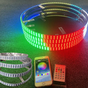 IP68 Waterproof 4Rolls 15.5" Quad Row Wheel Lights - Brightest LED Rim Lights, Dream Color Chasing, Bluetooth + Remote | for Truck, Car