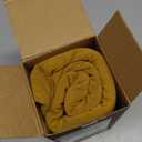 Biscaynebay Decorative Box Spring Cover Queen Size, Gold Luxurious Jersey Knitting Stretchy Wrap Around 4 Sides Bed Skirt for Home/Hotels, Easy Fit Wrinkle & Fade Free Machine Washable