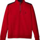 Nautica Men's 1/4 Zip Pieced Fleece Sweatshirt (Large)