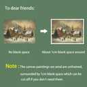 2 x Huabsad Vintage Christmas Canvas Wall Art 18th Century Winter Village Landscape Famous Oil Painting Art Work Prints Farmhouse Aesthetic Pictures Wall Decor 12x16in Unframed