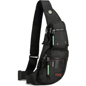NICGID Sling Bag Chest Shoulder Backpack Crossbody Bags Casual Daypack for Men Women (Small, Black-3)