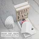 Heavy Book Ends Set of 2, Concrete Bookends for Shelves and Bookshelf Decor, Stylish and Durable Decor, Minimalist Book Ends for Shelves, Perfect for Home and Office (Arch 3)