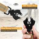 Heavy Duty Dog Leash for Large Dogs, 5ft Shock Absorbing Bungee Lead with Traffic Handle, Frog Clip & Car Safety Belt for Outdoor, Strong No Pull Leash for Small Medium Large Breeds, Khaki