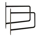 Solid Shelf Brackets, Metal Brackets, 4 Pieces, Heavy Duty Brackets, Industrial Shelf Brackets, Wall Brackets, Decoration Shelf Brackets, Black