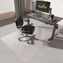[Thickened to 2.0mm] 50"x 60"Computer Chair Mat for Hardwood, PVC Office Mat for Hardwood Floor, Anti-Slip Rolling Chair Floor Protector, Floor Cover for Rolling Desk Chair, Gaming Chair, Office Chair