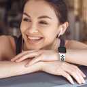 Lerobo Compatible with Apple Watch Band 44mm 45mm 42mm 46mm 49mm, Soft Silicone Sport Replacement Strap for iWatch Ultra SE 3 Gen 2nd Generation Band Series 11 10 9 8 7 6 5 4 3 2 1, White/Black M/L