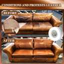 Leather & Furniture Repair Salve with Applicator Brush, 2025 Upgraded Leather Conditioner & Polisher, Natural Moisturizer Restorer for Wood, Couch, Car Seats & Shoes