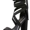 DREAM PAIRS High Heels Chunky Block Platform Heels for Women Strappy Gladiator Sexy Open Toe Heels Dressy Pumps Sandals (8.5, Black)
