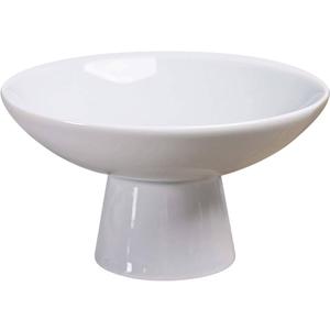 HD 4,4 in ceramic footed bowl white