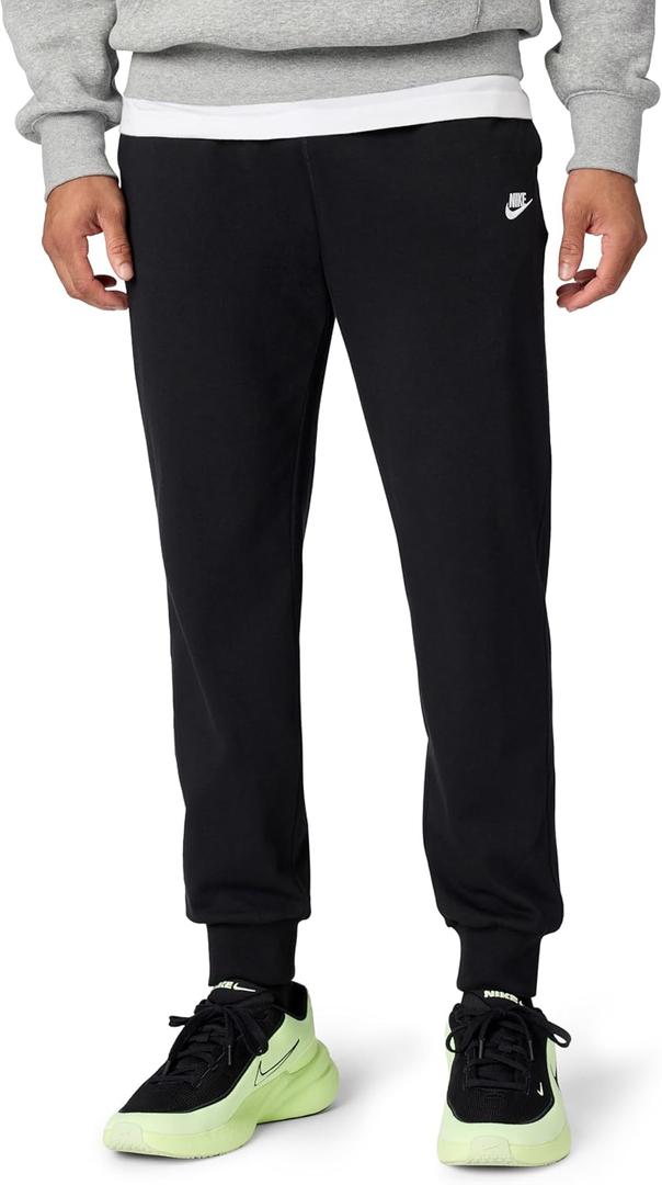 Nike Men's Club Knit Joggers (Large, Black)