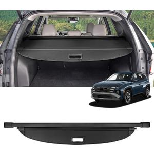 Cargo Cover for Hyundai Tucson 2026 2025-2022 Accessories Retractable Trunk Cover Security Shielding Shade Cargo Luggage Cover Trunk Privacy Protection (Carbon Fiber Texture)