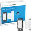 Lutron Caseta 3 Way Smart Dimmer Light Switch Kit, Includes Pico Remote, Bracket, and LED Dimmer Switch, No Neutral Required, P-PKG1WB-WH
