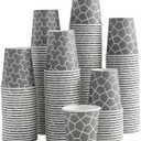 Huifany 300 Pack 5 oz Paper Cups, Disposable Bathroom Cups Small Mouthwash Cups, Hot/Cold Beverage Drinking Mini Cup for Party, Picnics, Water, Snack (Gray)