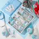 2 x Peryiter 10 Set Christmas Nurse Gnomes Hanging Ornaments Gifts Blue and White Plush Santa Elf Christmas Appreciation Gifts for Adults Nurse Doctor Coworker Staffs Team or Xmas Tree Home Office Decor