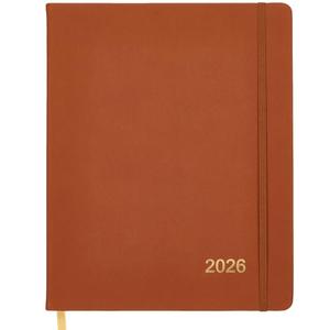 2026 Textured Cover Weekly Monthly Planner, 8"x10": 14 Months (November 2025 - December 2026) / 2026 Calendar / 2026 Weekly Calendar/Weekly Planner Organizer (Brown)