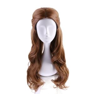 Long Brown Wavy Princess Wigs for Women Cosplay Hair Halloween Costume Party Synthetic Wigs (20001)