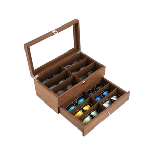 Wooden Sunglasses Organizer Box, Eyewear Display Eyeglass Case, Glasses Storage Box Sunglass Holder Gifts
