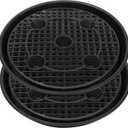 Plastic Plant Saucer Stand,2-Pack 18 19 inch, Elevated Plant Saucer Self-Watering Fabric Pot Base, Use Nonwoven Grow Bags, Plant Saucers Flower Pot Tray for Indoor-Outdoo and Grow Tents Greenhouses