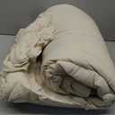 Bonlino Queen Comforter Set - Ruched Comforter Queen Size Bed Set Boho Shabby Chic Bedding for Bedroom Comforter Fluffy 3 Piece Ruffle Comforter Set with Pillow White Bedding Soft (Wheat)