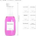 54 OZ Laundry Detergent Dispenser, Laundry Soap Dispenser, Liquid Laundry Detergent Container and Organizer, Clear Plastic Fabric Softener and Laundry Powder Dispenser for Laundry Room, 2Pack