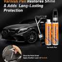 Pocartiffic Car Scratch Remover, Premium Car Paint Pen, Effective Sratch Repair Pen for Car, Precise Automotive Touch up Paint, Car Paint Scratch Repair for Rims and Wheels 2pcs(White Paint+Varnish)