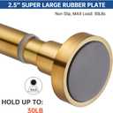 Shower Curtain Rod Tension- No Drill Non-Slip Spring Tension Shower Rod for Window or Bathroom, 43-73 inches Metal Steel, Gold