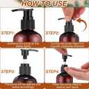 Eaasty 48 Pcs Pump Bottles Lotion Dispenser, 8oz Amber Bottles